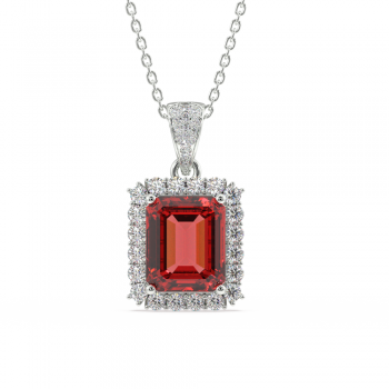 Pandantiv cu Rubin de 6.95 ct si diamante de 0.99 ct