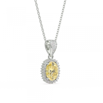 Pandantiv cu Safir Galben de 2.42 ct si diamante de 0.25 ct