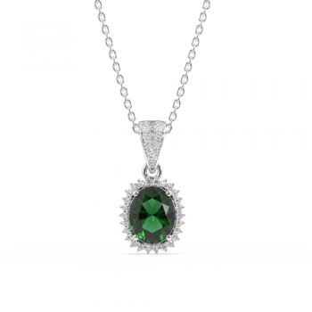 Pandantiv cu Smarald de 2.42 ct si diamante de 0.25 ct
