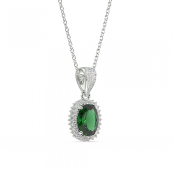 Pandantiv cu Smarald de 2.42 ct si diamante de 0.25 ct