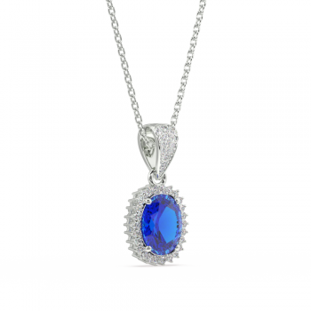Pandantiv cu Tanzanit de 2.42 ct si diamante de 0.25 ct