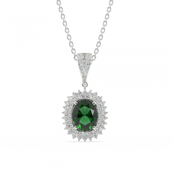 Pandantiv cu Smarald de 2.42 ct si diamante de 0.53 ct