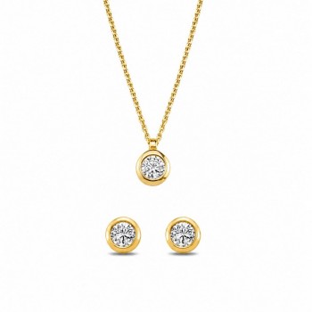 Set cu diamante albe de 0.39 ct