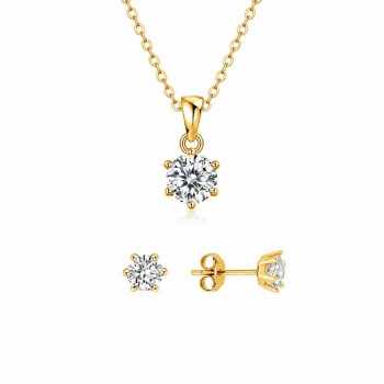 Set cu diamante albe de 0.73 ct