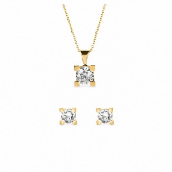 Set cu diamante albe de 0.82 ct