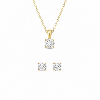 Set cu diamante albe de 1.00 ct