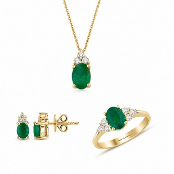 Set cu Smaralde de 2.37 ct si Diamante de 0.35 ct
