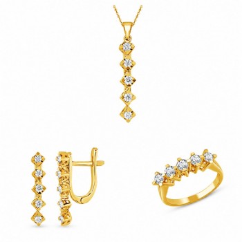 Set de Bijuterii cu diamante albe de 1.60 ct