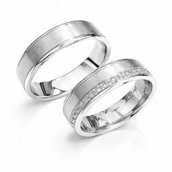 Verighete cu diamante de 0.34 ct