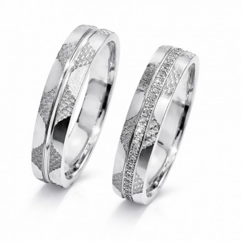 Verighete cu diamante de 0.40 ct