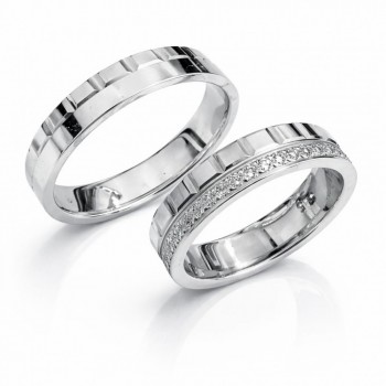 Verighete cu diamante de 0.41 ct