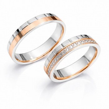 Verighete cu diamante de 0.41 ct