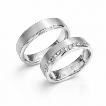 Verighete cu diamante de 0.42 ct