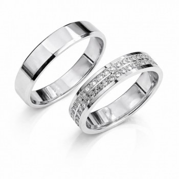 Verighete cu diamante de 0.81 ct