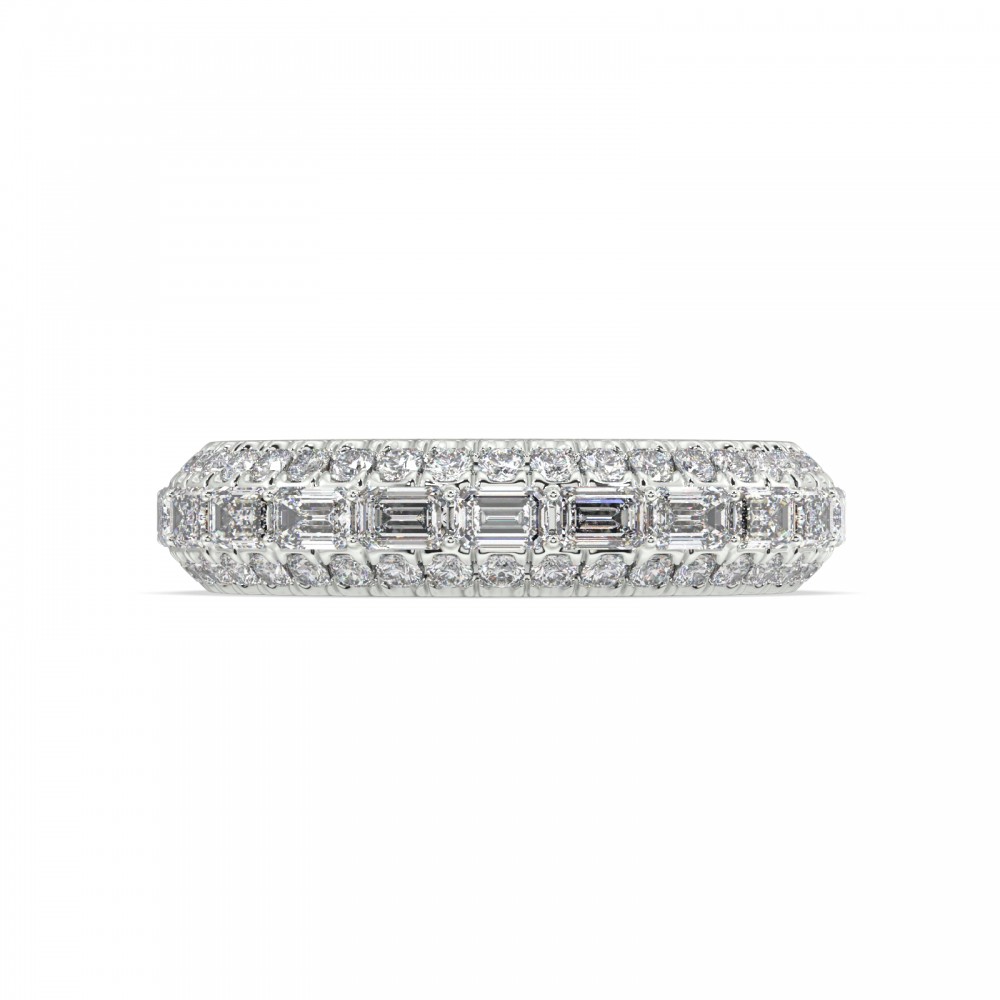 Verigheta cu diamante Emerald de 0.77 ct si diamante laterale de 0.48 ct