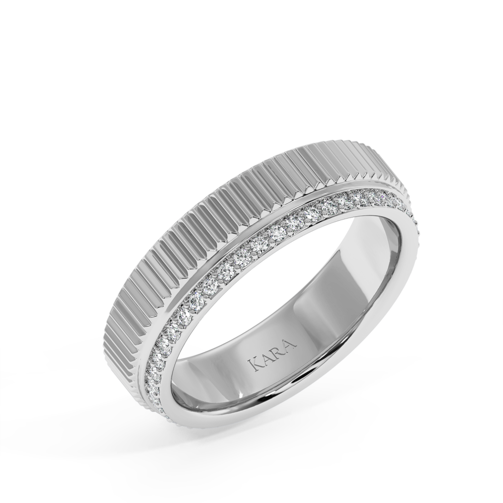 Verighete cu Diamante Albe de 0.30ct si Diamante Negre de 0.46ct