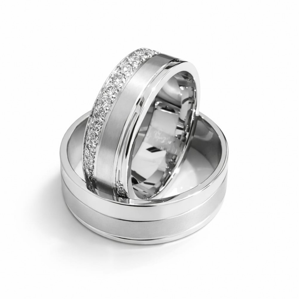 Verighete cu diamante de 0.44 ct