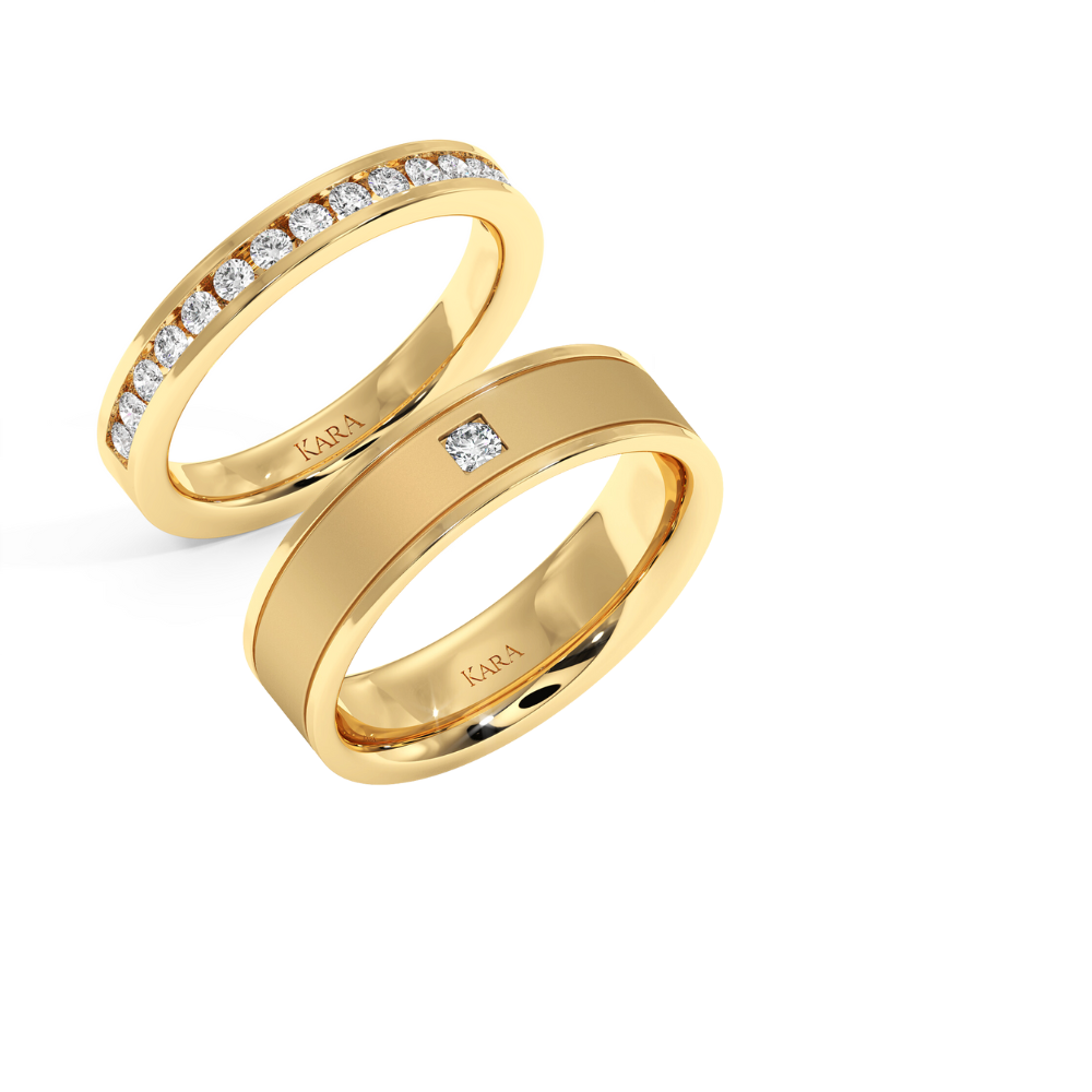 Verighete cu diamante de 0.45ct