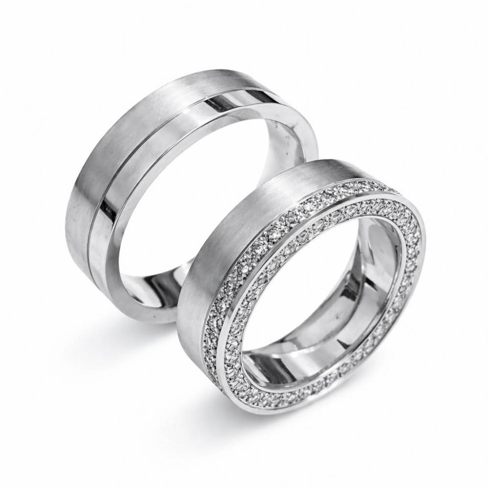 Verighete cu diamante de 0.59 ct