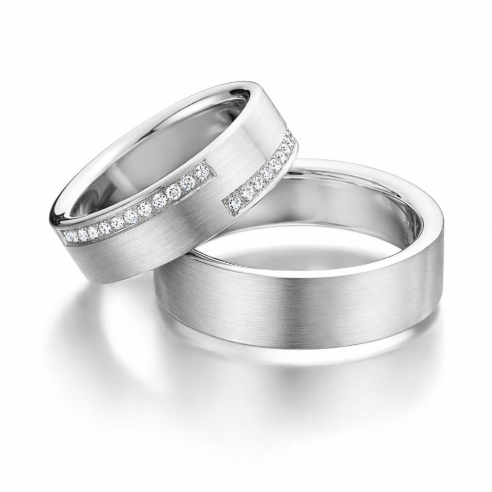 Verighete cu diamante de 0.60 ct