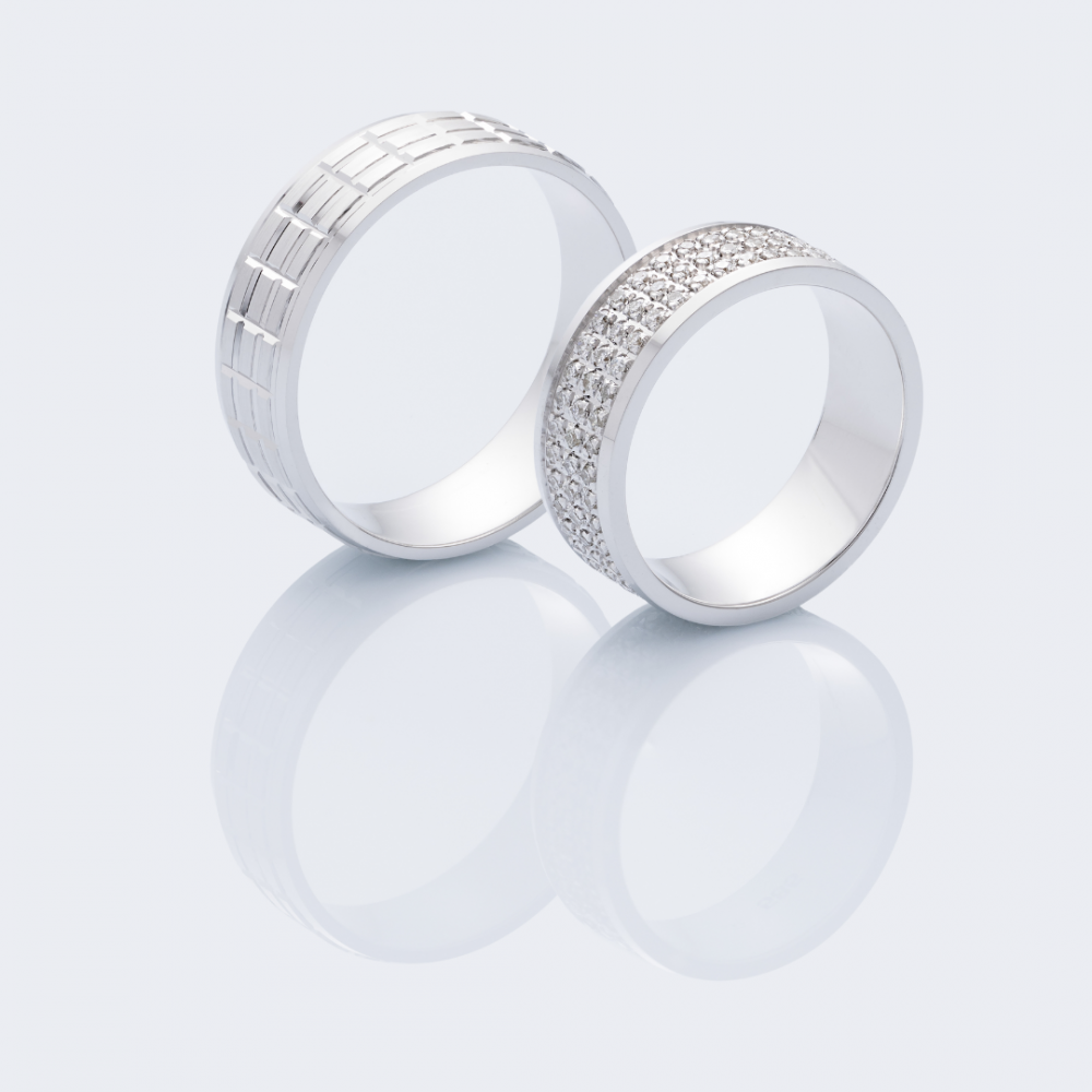 Verighete cu diamante de 0.67 ct