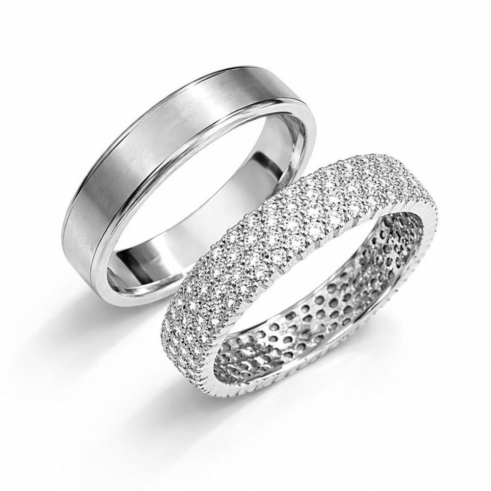 Verighete cu diamante de 2.13 ct