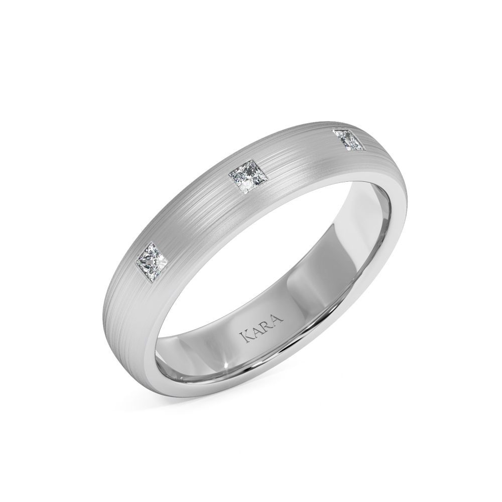 Verighete cu Diamante Princess Cut de 0.17ct si Diamante Rotunde de 0.72ct